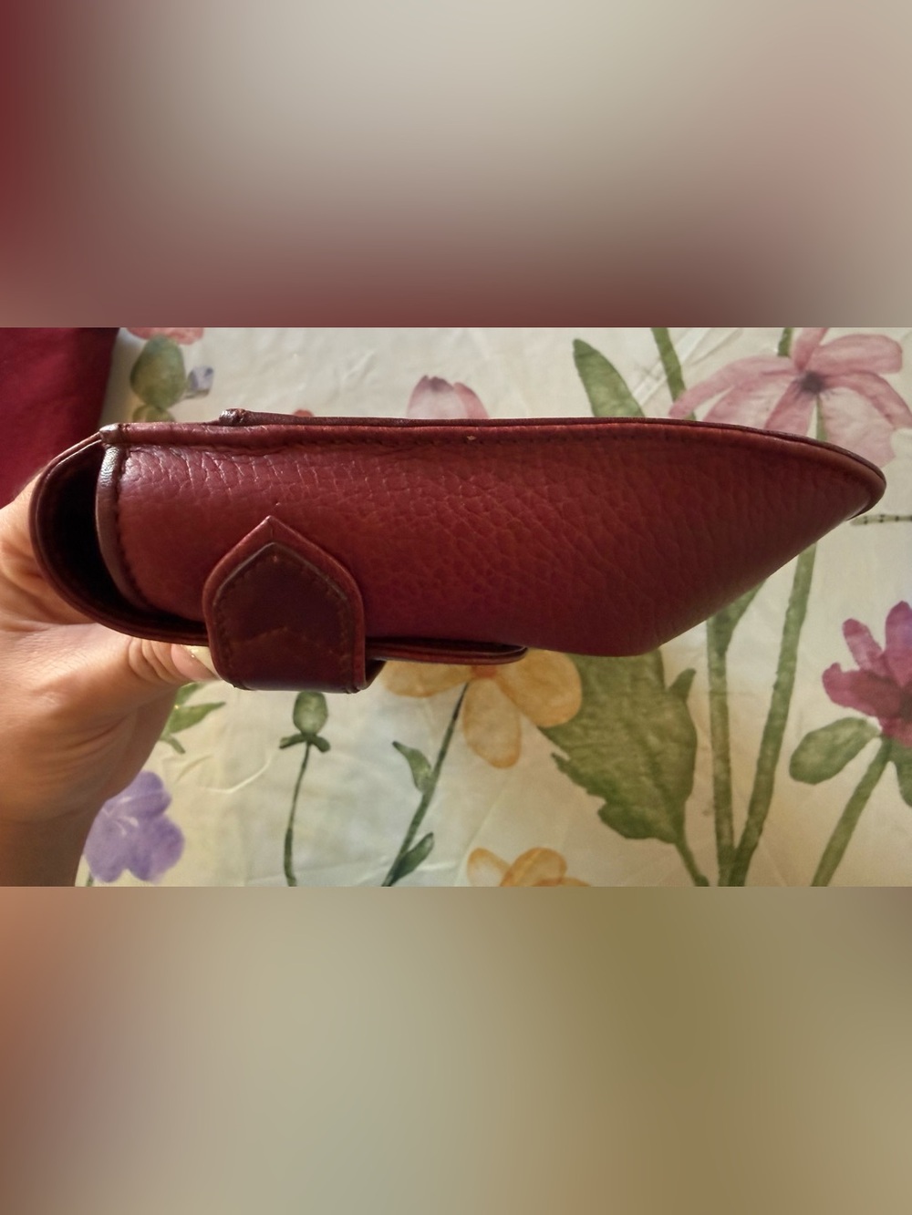 Cartier Maroon Leather Clutch with Gold Logo Oval - Picture 10 of 16